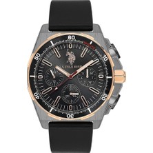 U.s. Polo Assn. USPA1092-03 Quartz Deri Siyah 44 mm Erkek Kol Saati