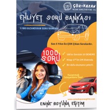 Enine Boyuna Eğitim 🚗 Ehliyet Soru Bankası (Çöz–kazan) | 1000 Soru