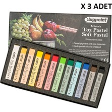 Bigpoint Artists's Toz(Soft) Pastel Boya 12 Renk x 3 Adet
