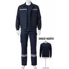 Secura İş Güvenliği 7*7 Takım Mont + Pantolon [ Sweat Hediye ] %100 Pamuklu Üst Içi Kapitone Elyaf Kışlık