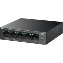 Bezos LS105GP 4 Port Gıgabıt + 1 Port RJ45 Uplınk Poe 65W 250 Metre Poe Mesafe Metal Kasa Swıtch
