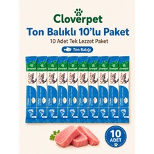 Cloverpet Ton Balıklı Krema Kedi Ödül Maması 10’lu Paket 10x14 Gr