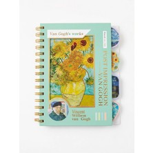 Lento Desing Van Gogh Tasarımlı Spiralli Ayraçlı Çizgili Özel Tasarım Not Defteri / Ajanda