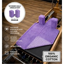 Essendo Lila Mor Kaydırmaz Pilates Reformer Havlu '%100 Organik' Nonslıp Pılates Reformer Mat Towel