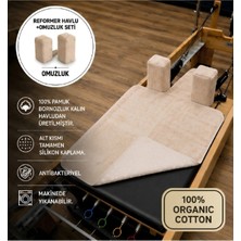 Essendo Bej Kaydırmaz Pilates Reformer Havlu '%100 Organik' Nonslıp Pılates Reformer Mat Towel