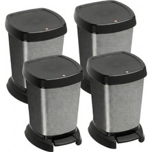 Rotho Paso Dekoratif Çöp Kutusu 6 L (4'lü Set)