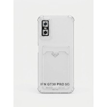 Nanospace Infinix Gt 30 Pro Ile Uyumlu Kılıf Kartlıklı Şeffaf Silikon Kamera Korumalı Kılıf