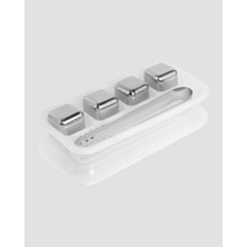 Toptan Bulurum Paslanmaz Çelik Metal Buz Küpü Seti Sulandırmadan Soğutma ve Klips Dahil
