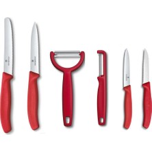 Victorinox Vctgr-Kırmızı 6'lı Bıçak ve Soyacak Set