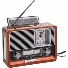 Eco Lounge Saatli Fenerli Bluetooth Nostaljik Radyo Aux Sd USB Girişli Bluetooth Hoparlör
