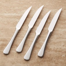 Crate & Barrel Caesna Mirror Çelik Steak Bıçakları, 4'lü Set - Şık ve Dayanıklı