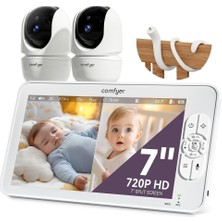 Comfyer 2 Kameralı 7 Inç Hd Bebek Monitörü, 960 Feet Menzil, Gece Görüşü, 2 Yönlü Ses, Vox Modu