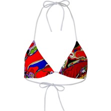 Pucci Desenli Üçgen Bikini Üstü