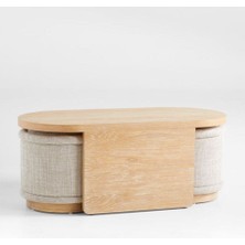 Crate & Barrel Union Oval Iç Içe Geçen Sehpa ve Tabureler
