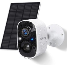G-Homa OBC1003P-S Güneş Panelli Kablosuz Güvenlik Kamerası, Solar Wifi, IP65 Suya Dayanıklı