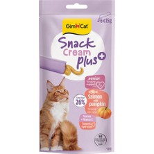 Gimcat Snack Cream Senior Somonlu & Balkabaklı Kedi Ödülü 6 x 15 gr