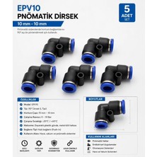 Firetech EPV10 Pnömatik 10 mm Epv Dirsek (5 Adet)