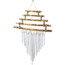 Toptan Bulurum Bambu 5 Katlı Metal Rüzgar Çanı