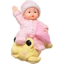 Eco Lounge Decotown Hediyelik Sevimli Pembe Bebek Biblo Polyester Süs Eşyası