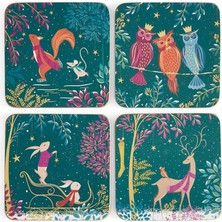 Portmeirion Woodland Tales Bardak Altlıkları, 4'lü Set