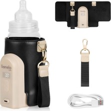 Lionelo Thermup Go Evo Taşınabilir Biberon Isıtıcı, 38-50°c Arası 5 Sıcaklık Seçeneği, Usb-C Şarj, LCD Ekran