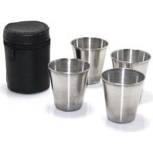 Toptan Bulurum 4’lü Sılver Shot Bardak Seti