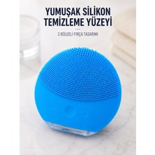 Epilons Silikon Yüz Temizleme Fırçası Ayarlanabilir Titreşimli Mavi Cilt Bakım Cihazı