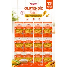 Yayla Glutensiz Vitamin ve Mineralce Zengin Mısır ve Pirinç Fusilli Makarna 400 gr 12 Adet