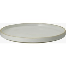 Hasami Porcelain Japon Tasarımı Parlak Gri Seramik Tabak Kapak 25.5 cm Çap