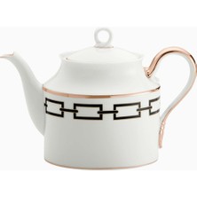 Seramik Çaydanlık Catene 900ML Ginori 1735 Gio Ponti Motifli, Kapaklı, El Yapımı