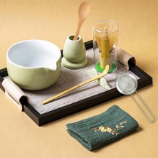 Redknot Matcha Seremoni Seti 8 Parça Seramik Kase Bambu Çırpıcı Elek Kaşık Japon Çay Seti Hediye