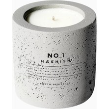 Photogenics & Co. No.1 Hashish Concrete Candle 225G, Lüks Gri Beton Tasarımlı Mum
