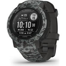 Garmin Instinct 2 Graphite Camo Gps Akıllı Saat Dayanıklı, Suya ve Şoka Karşı Korunaklı