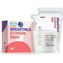 Nuliie 80 Adet Anne Sütü Torbası, 250 ml Bpa Içermez, Dondurulabilir, Çift Fermuarlı
