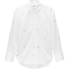 MSGM Taş Işlemeli Beyaz Gömlek
