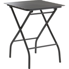 Jotex Montmartre Kafe Masası 60X60 Cm, Katlanabilir, Hafif, Paslanmaz Alüminyum Dış Mekan Masası
