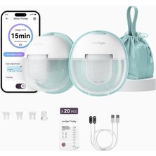 Comfyer 2’li Isıtmalı Elektrikli Süt Pompası, Eller Serbest