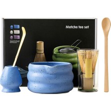 Nideen Seremoniye Uygun 5 Parça Matcha Seti Bambu Çırpıcı, Seramik Kase ve Kaşık ile Çay Ritüeli