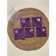 5’li Köşem Kitap Ayracı Çiçek Baskılı Zarif Tasarım( 8*8 Cm)