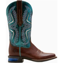 Ariat Round Up Kadın Western Bot, Dar Kesim, Tam Deri ve All Day Konfor
