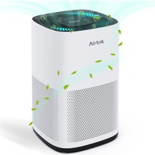 Airtok H13 True Hepa Filtreli Hava Temizleyici, 75 M² Kapsama, Sessiz Uyku Modu & Gece Lambası