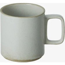 Hasami Porcelain 385 ml Orta Boy Gri Parlak Kupa Japon Tasarımı, Modüler Seramik