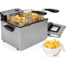 Princess Fritöz, 3270 Watt, 5 Litre, 3 Sepet, Termostat, Soğuk Bölge, 6-7 Kişilik