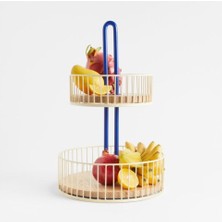 Crate & Barrel Molly Baz 2 Katlı Meyve Sepeti, Şık ve Pratik Depolama