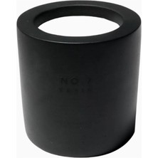 Photogenics & Co. No.7 Resin Glass Candle 225G, Lüks Siyah Cam ve Beton Kapaklı Mum