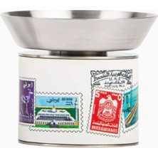 AYA THE ART OF LİVİNG Small Vintage Post Stamps Mabkhara Abu Dhabi, Modern Tütsü Tutucu