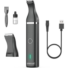 Oneisall Köpek Tırnak ve Tüy Kesme Makinesi, Sessiz USB Şarjlı, Çift Başlıklı Traş Aleti