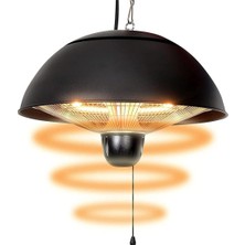 Patio Askılı Isıtıcı, 600-1500W Ayarlanabilir, Su Geçirmez, Tavana Monte