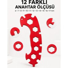 Kaufhier Kompakt Çok Amaçlı Bisik Anahtarı 12 Ölçülü Taşınabilir Bisik Bakım Ai