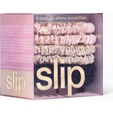 Slip Lüks Ipek Skinny Scrunchie Seti 6’lı Hasarsız ve Zarif Saç Toplama